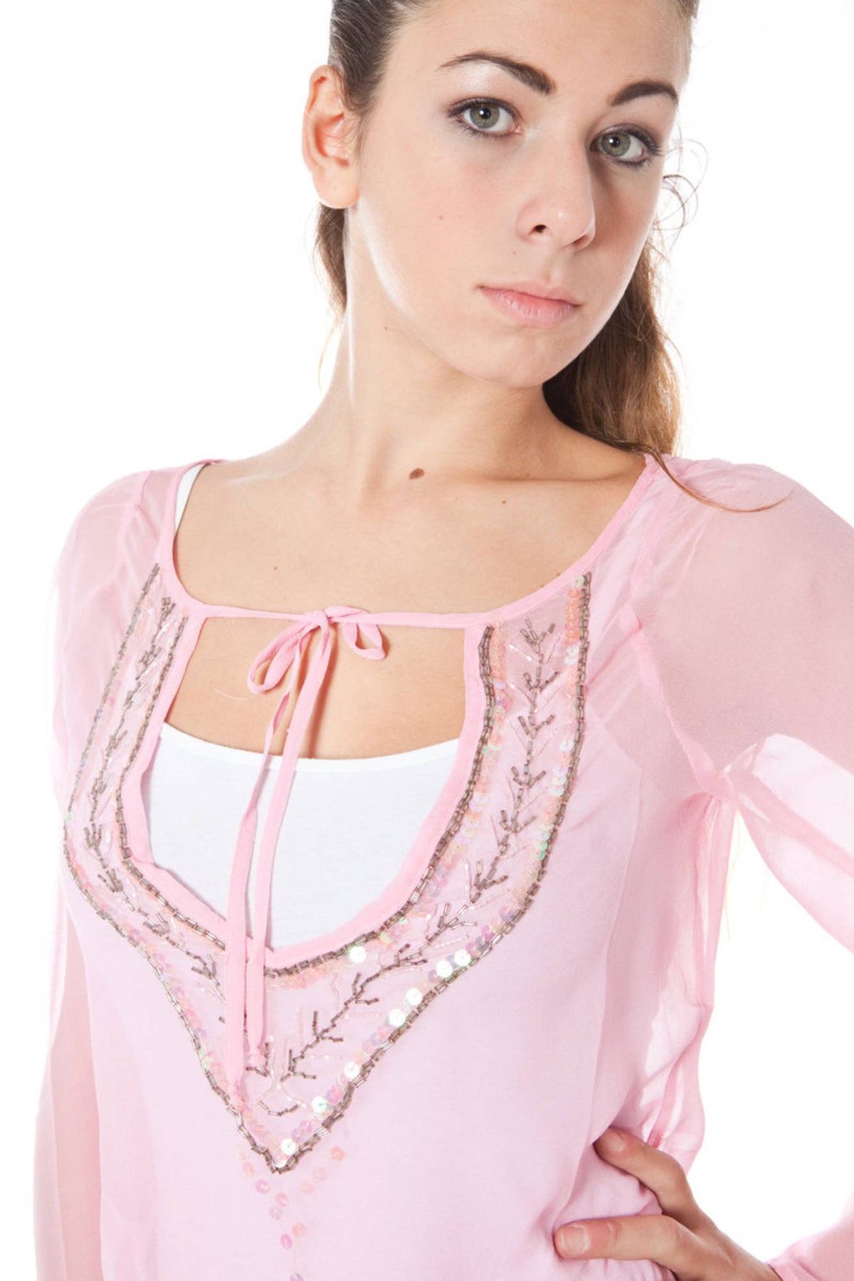 T-SHIRT COM LOGÓTIPO PHARD MULHER ROSA