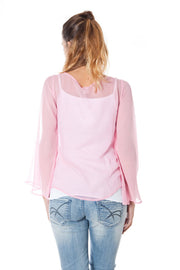 T-SHIRT COM LOGÓTIPO PHARD MULHER ROSA