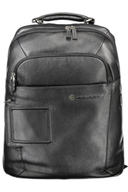 MOCHILA EM COURO PIQUADRO HOMEM PRETA