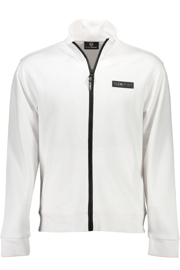 CAMISOLA PLEIN SPORT COM ZIP HOMEM BRANCO