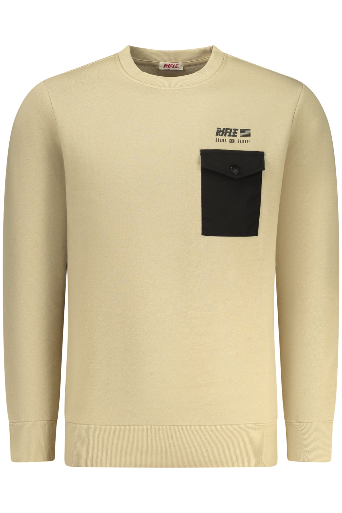 SWEATSHIRT EM ALGODÃO RIFLE HOMEM BEGE