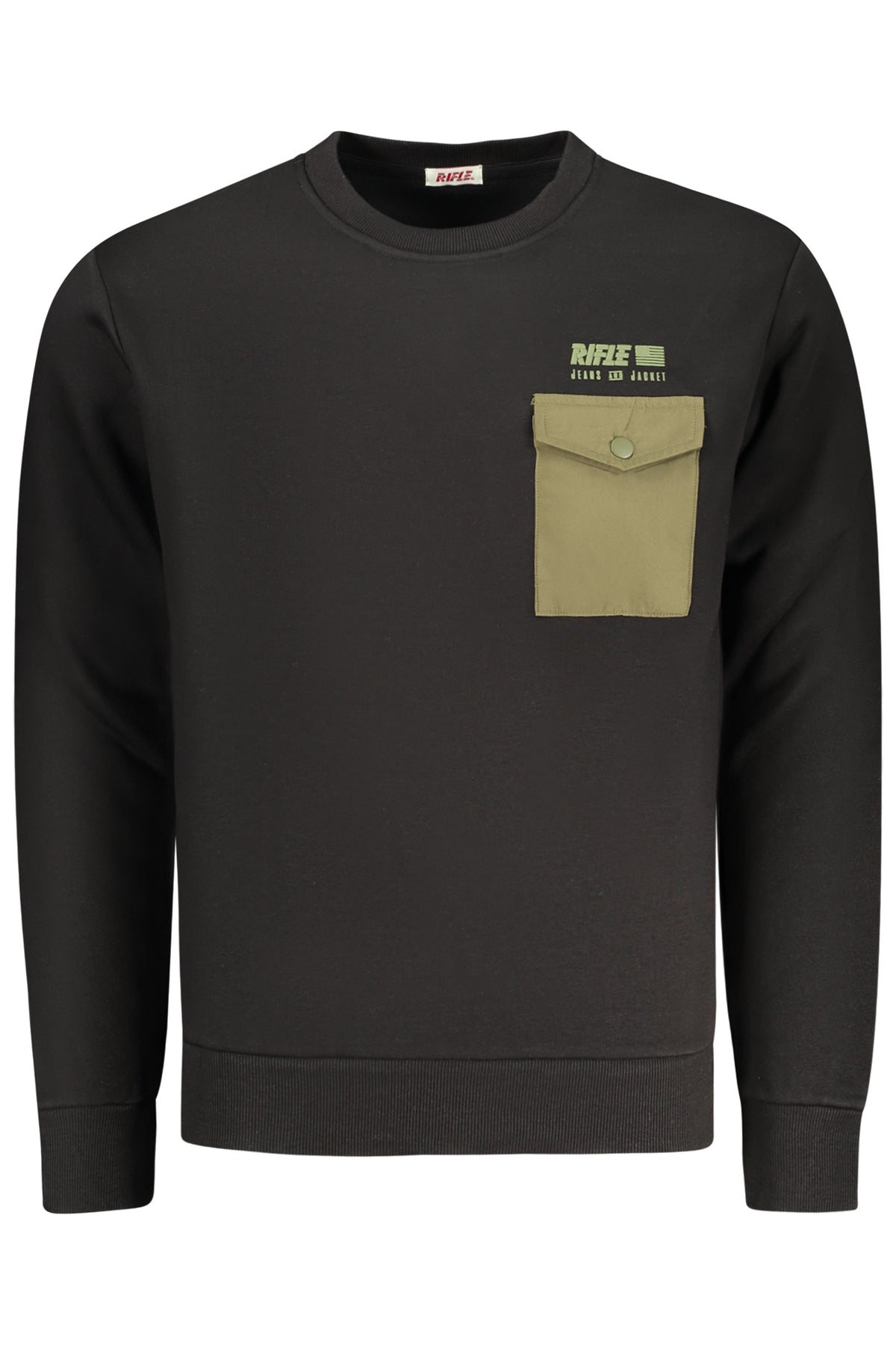 SWEATSHIRT EM ALGODÃO RIFLE HOMEM PRETA