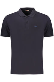 POLO EM ALGODÃO RIFLE HOMEM AZUL
