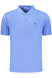 POLO EM ALGODÃO RIFLE HOMEM AZUL
