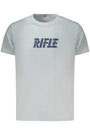 T-SHIRT EM ALGODÃO RIFLE HOMEM AZUL CLARO