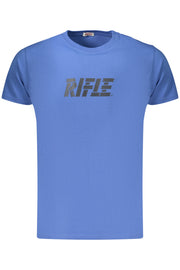 T-SHIRT EM ALGODÃO RIFLE HOMEM AZUL