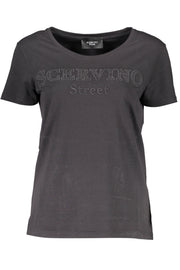 WOMEN'S SCERVINO STREET BLACK SHORT-SLEEVED T-SHIRT