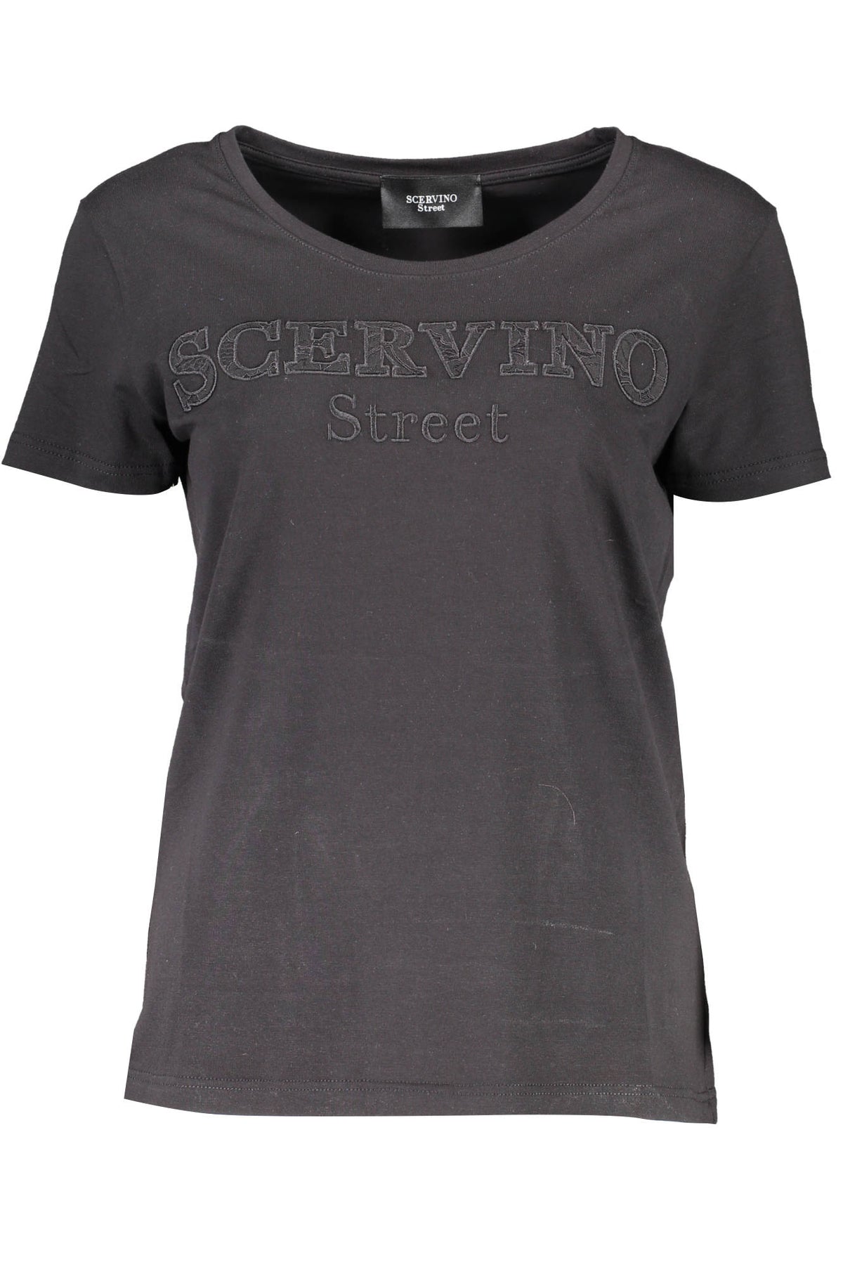 WOMEN'S SCERVINO STREET BLACK SHORT-SLEEVED T-SHIRT