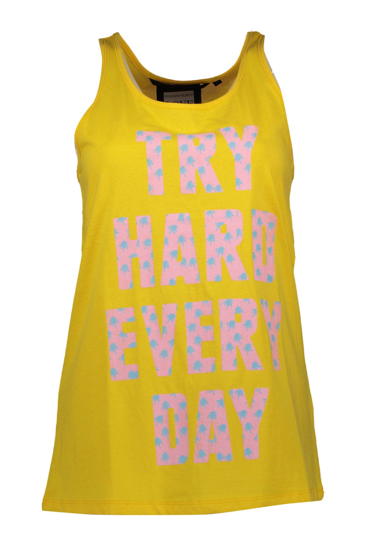 TOP DE ALÇAS EM ALGODÃO SILVIAN HEACH MULHER AMARELO