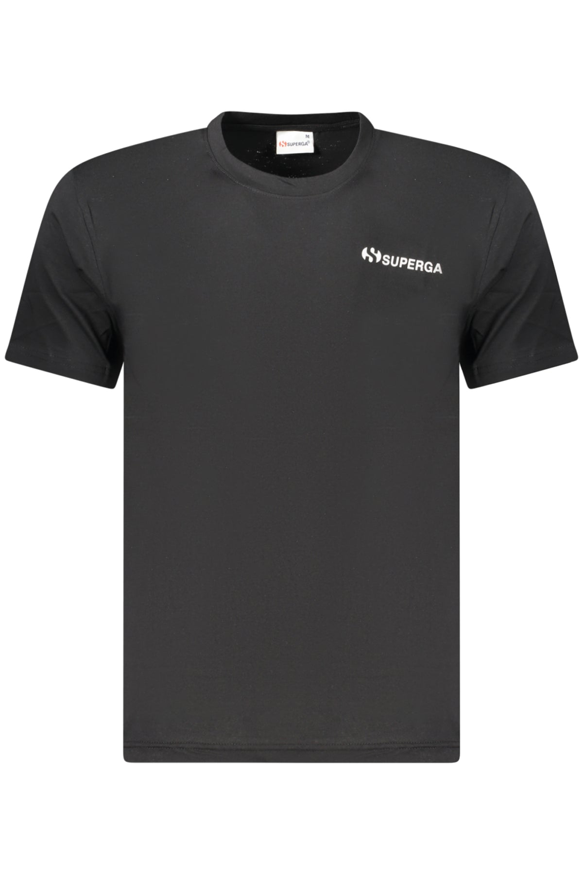 T-SHIRT EM ALGODÃO SUPERGA HOMEM PRETA