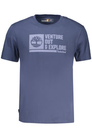 T-SHIRT EM ALGODÃO TIMBERLAND HOMEM AZUL