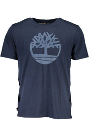T-SHIRT EM ALGODÃO TIMBERLAND HOMEM AZUL