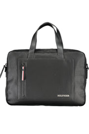 TOMMY HILFIGER MEN'S BLACK BRIEFCASE