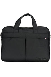 TOMMY HILFIGER MEN'S BLACK BRIEFCASE