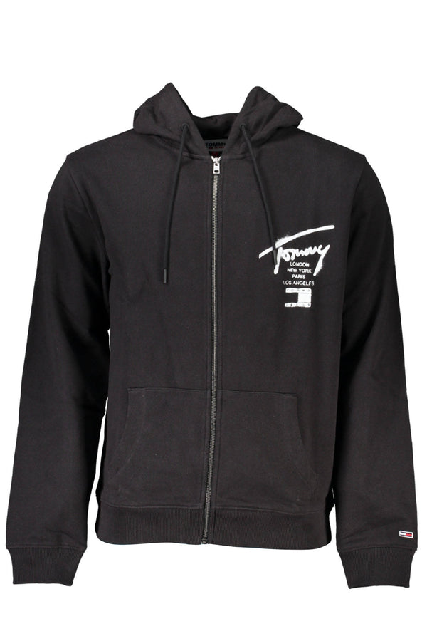 MOLETOM PRETO COM ZÍPER TOMMY HILFIGER HOMEM