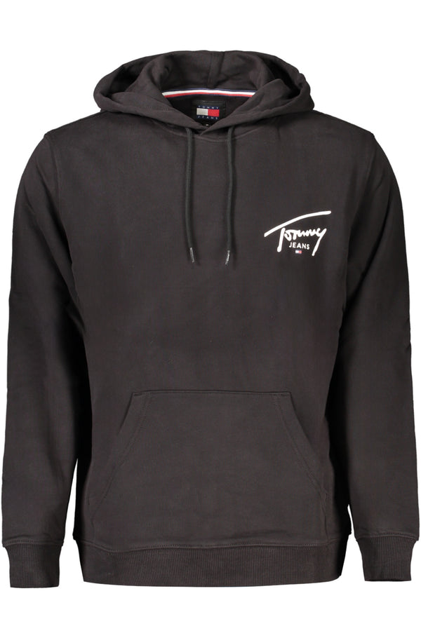 MOLETOM PRETO COM ZIP PARA HOMEM TOMMY HILFIGER