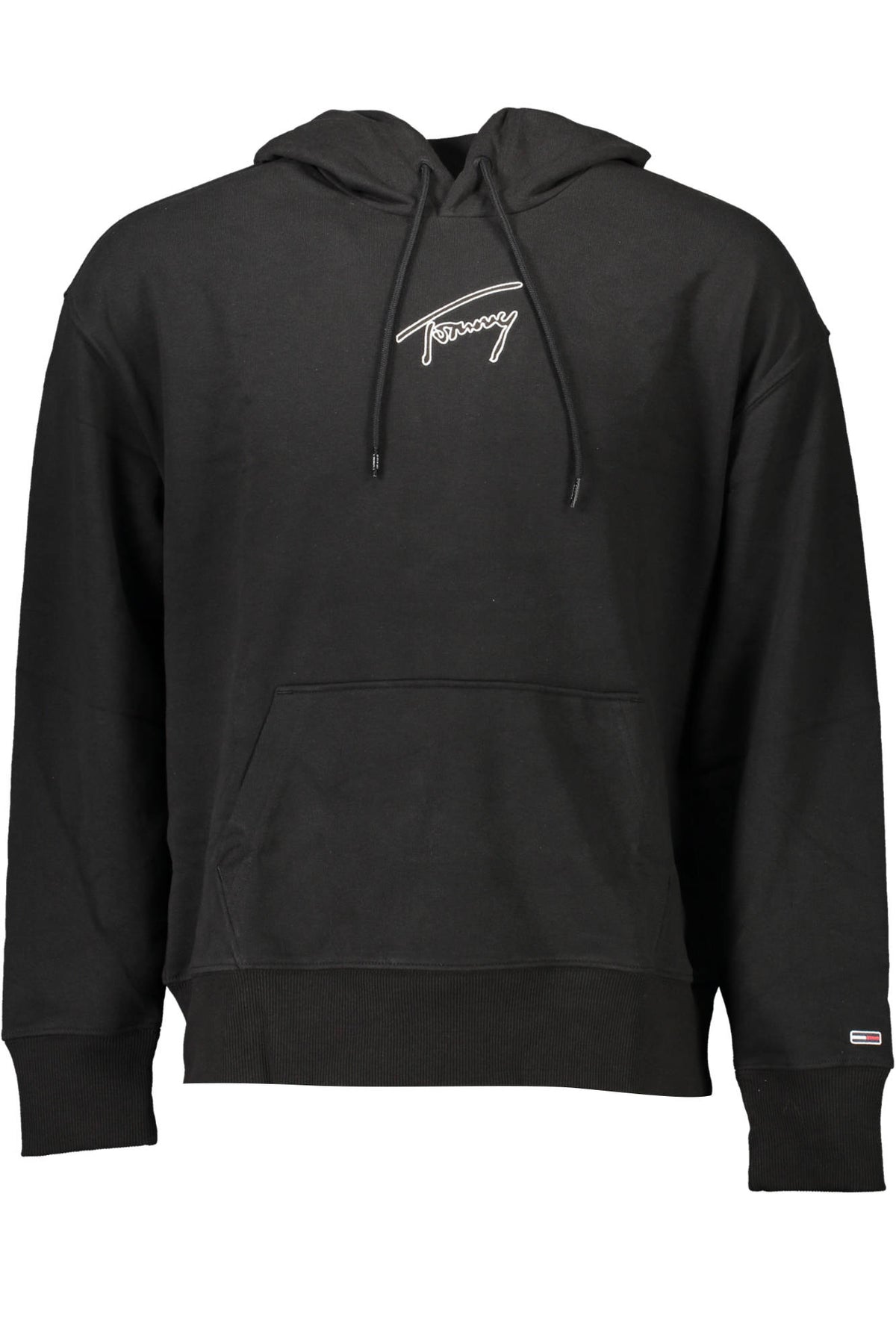 TOMMY HILFIGER MEN'S BLACK SWEATER WITHOUT ZIP