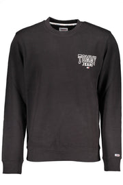 TOMMY HILFIGER MEN'S BLACK SWEATER WITHOUT ZIP