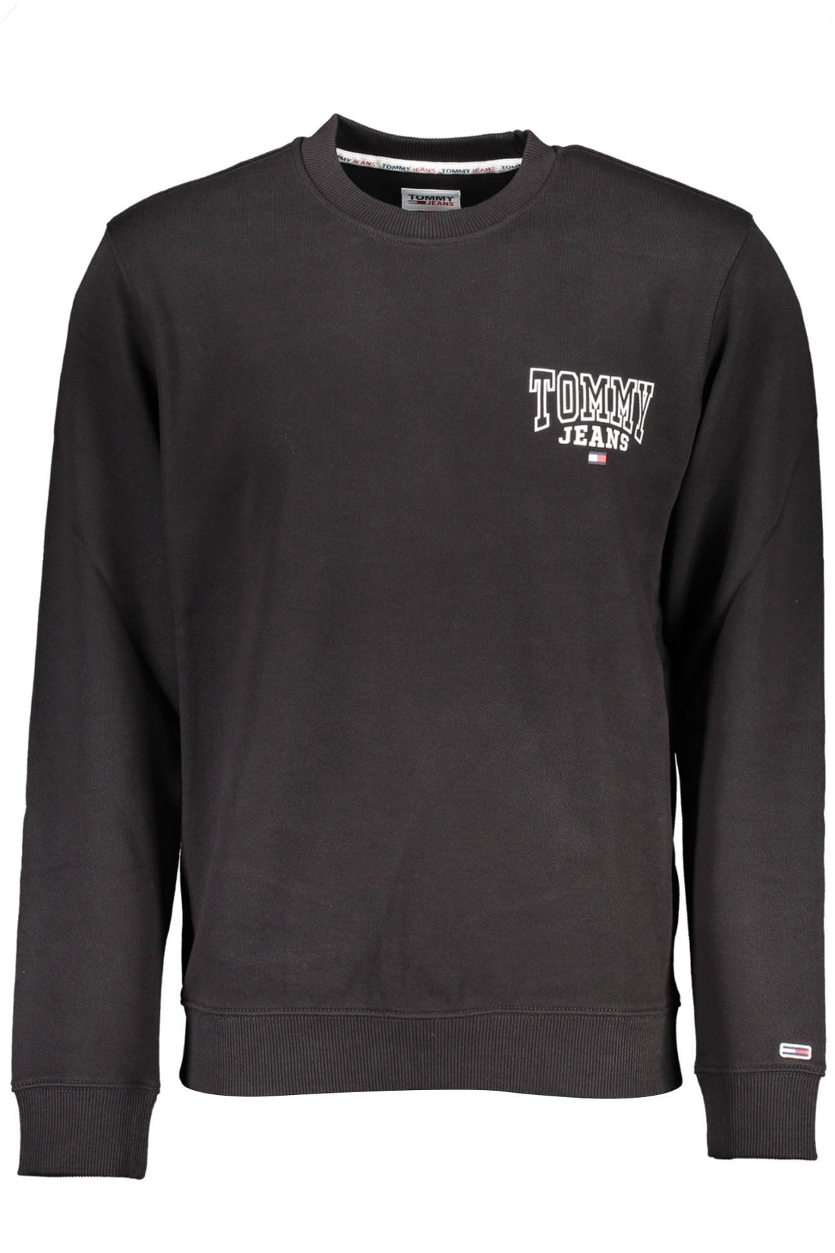 TOMMY HILFIGER MEN'S BLACK SWEATER WITHOUT ZIP