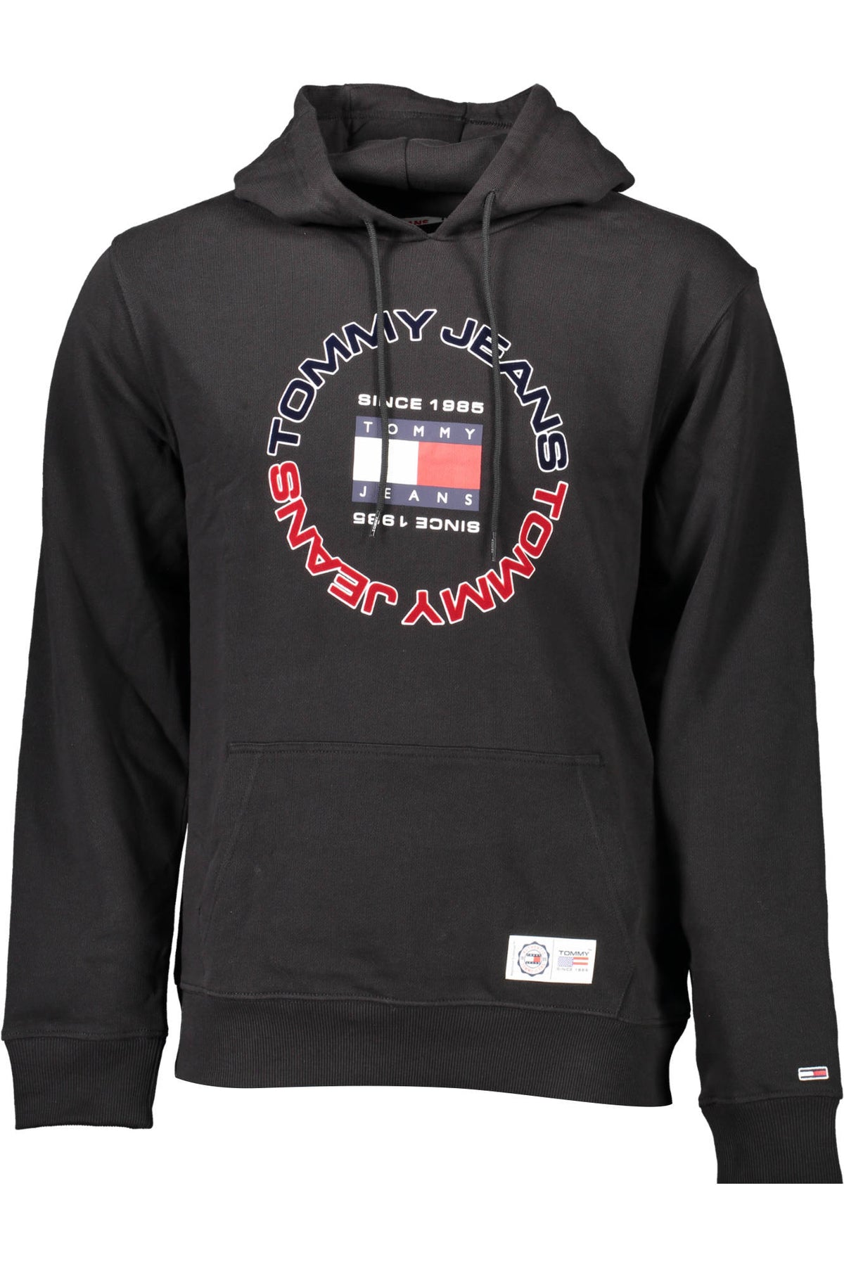 TOMMY HILFIGER MEN'S BLACK SWEATER WITHOUT ZIP