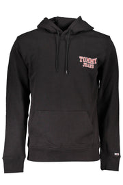 TOMMY HILFIGER MEN'S BLACK SWEATER WITHOUT ZIP