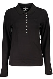 TOMMY HILFIGER WOMEN'S BLACK LONG SLEEVE POLO SHIRT