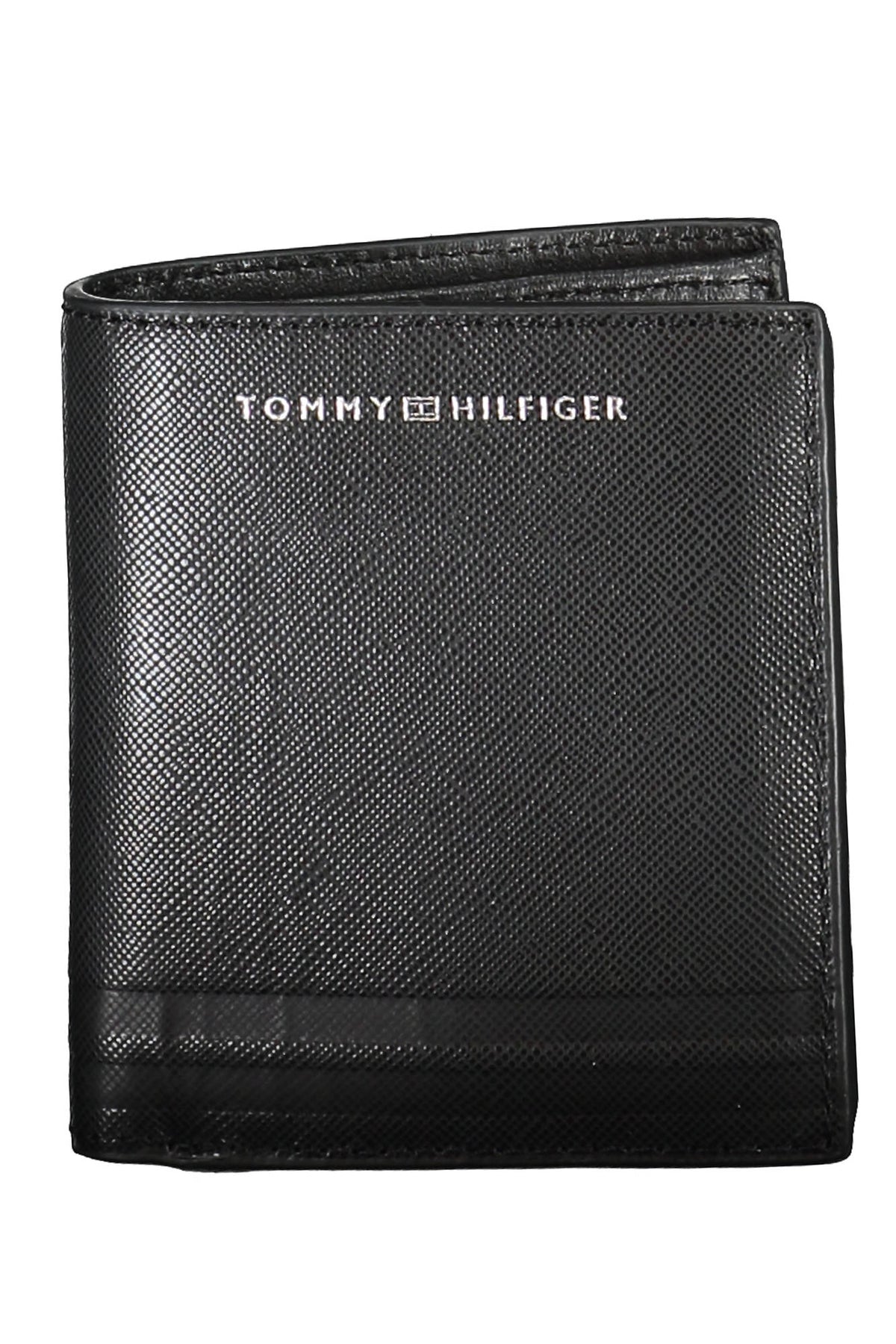 CARTEIRA EM COURO TOMMY HILFIGER HOMEM PRETA