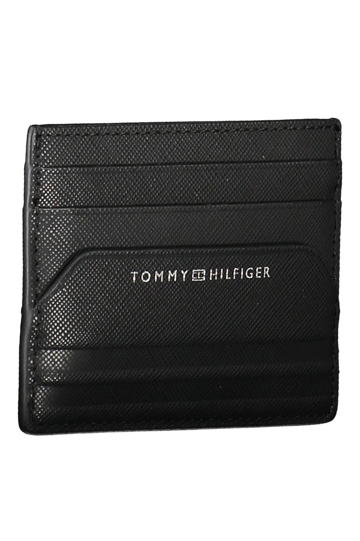 CARTEIRA EM COURO TOMMY HILFIGER HOMEM PRETA