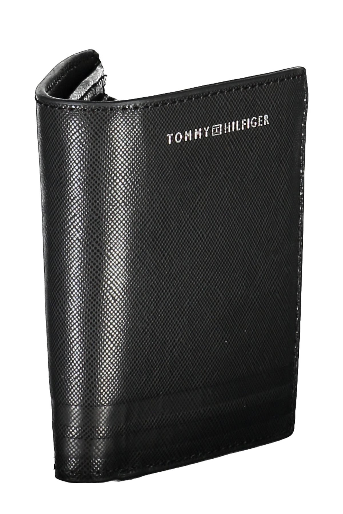 CARTEIRA EM COURO TOMMY HILFIGER HOMEM PRETA