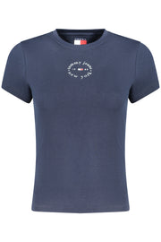 T-SHIRT EM ALGODÃO TOMMY HILFIGER MULHER AZUL