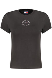 T-SHIRT EM ALGODÃO TOMMY HILFIGER MULHER PRETA