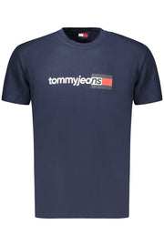 T-SHIRT EM ALGODÃO TOMMY HILFIGER HOMEM AZUL