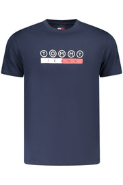T-SHIRT EM ALGODÃO TOMMY HILFIGER HOMEM AZUL