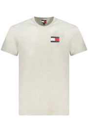 T-SHIRT EM ALGODÃO TOMMY HILFIGER HOMEM CINZENTA