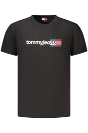 T-SHIRT EM ALGODÃO TOMMY HILFIGER HOMEM PRETA