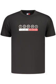 T-SHIRT EM ALGODÃO TOMMY HILFIGER HOMEM PRETA