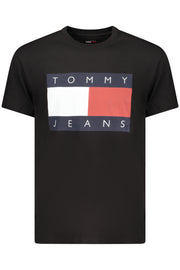 T-SHIRT EM ALGODÃO TOMMY HILFIGER HOMEM PRETA