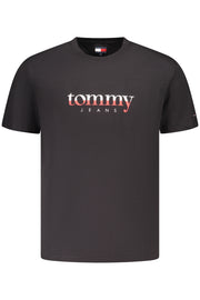 T-SHIRT EM ALGODÃO TOMMY HILFIGER HOMEM PRETA