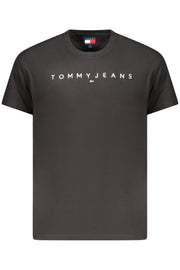 T-SHIRT EM ALGODÃO TOMMY HILFIGER HOMEM PRETA
