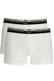 TRUSSARDI MEN'S WHITE BOXER SHORTS