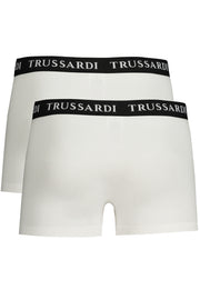TRUSSARDI MEN'S WHITE BOXER SHORTS