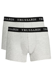 TRUSSARDI MEN'S GREY BOXER SHORTS