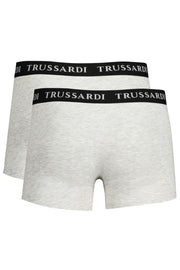 TRUSSARDI MEN'S GREY BOXER SHORTS