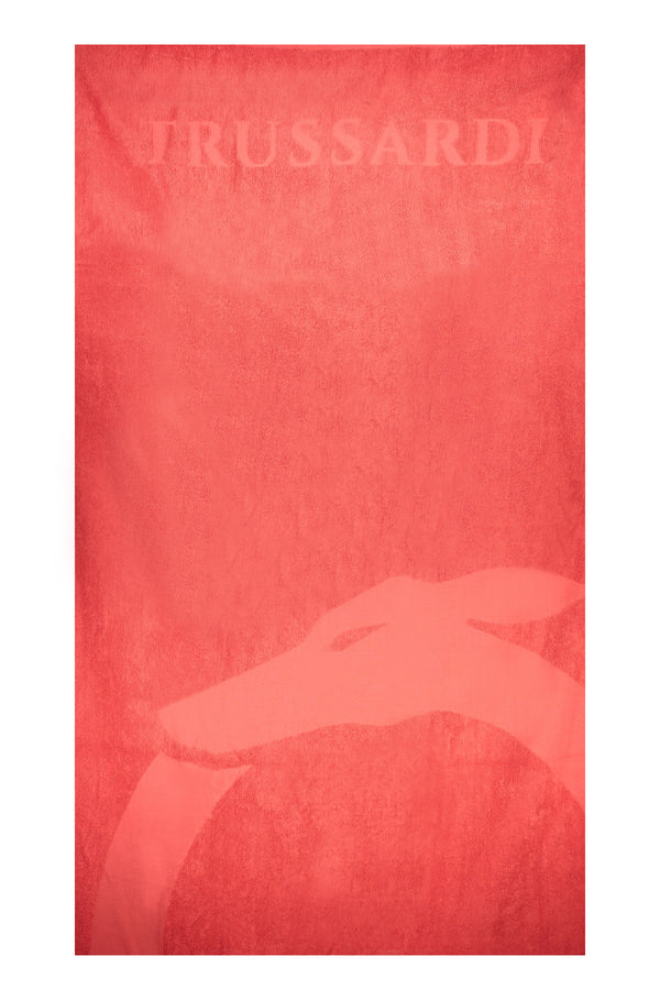 TOALHA DE PRAIA FEMININA TRUSSARDI JEANS VERMELHA