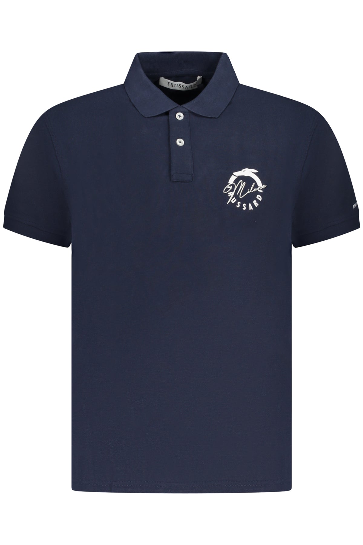POLO EM ALGODÃO TRUSSARDI HOMEM AZUL