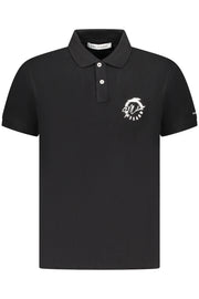 POLO EM ALGODÃO TRUSSARDI HOMEM PRETO