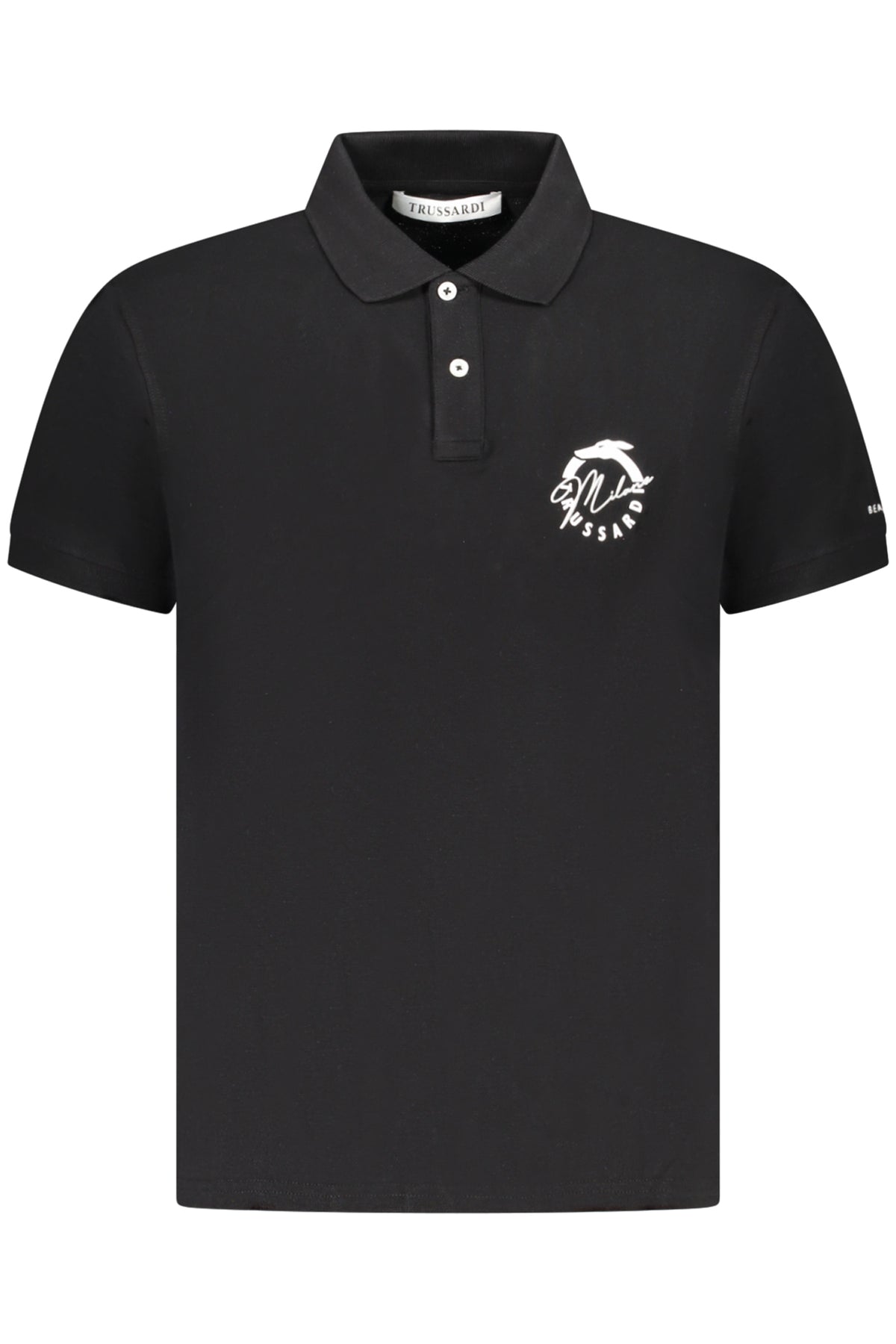 POLO EM ALGODÃO TRUSSARDI HOMEM PRETO