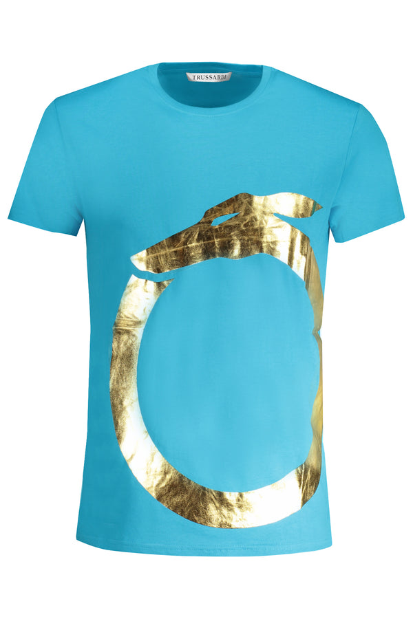 TRUSSARDI HOMEM MANGA CURTA T-SHIRT AZUL