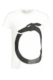 TRUSSARDI MEN'S WHITE SHORT-SLEEVED T-SHIRT