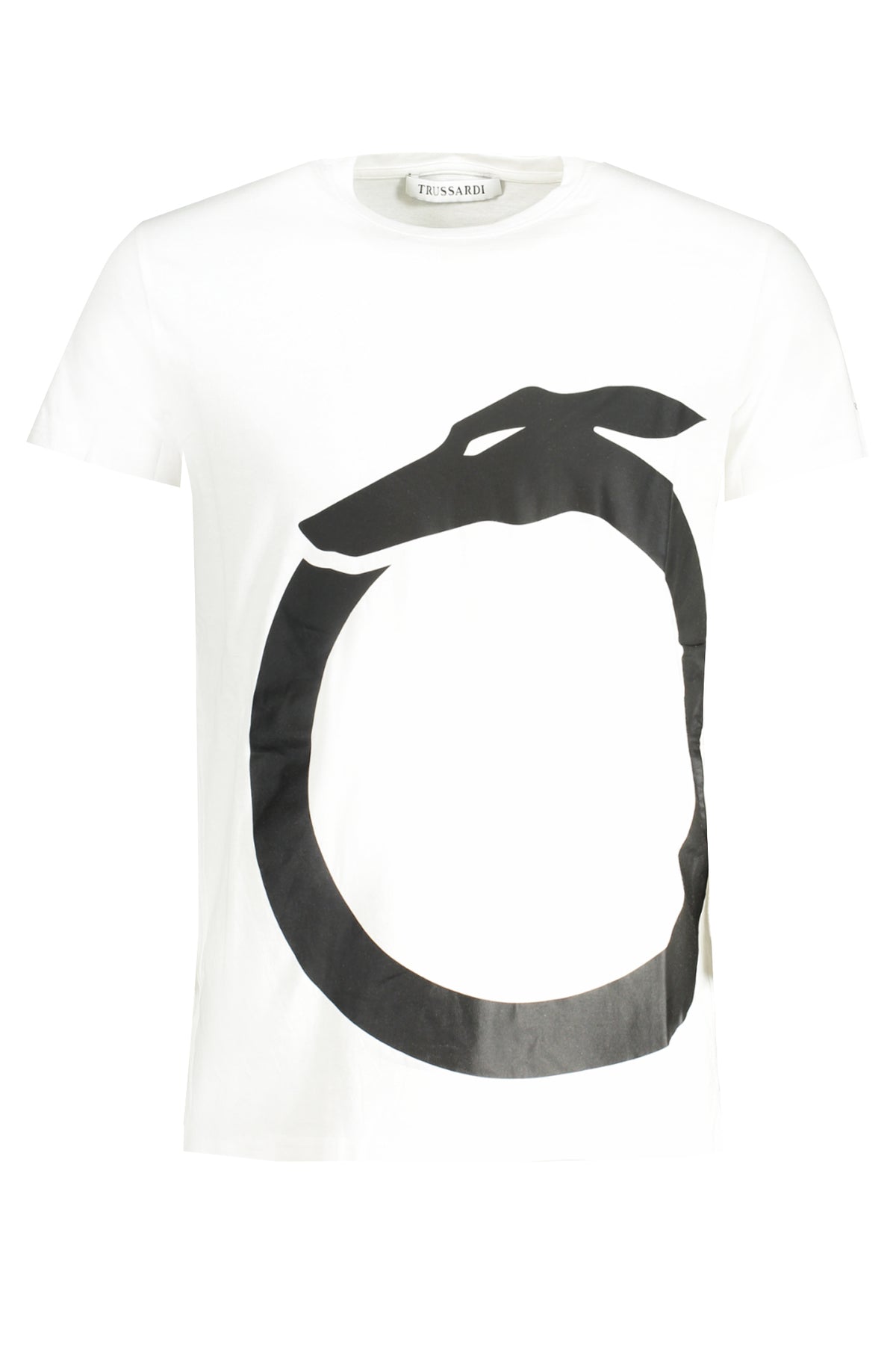 TRUSSARDI MEN'S WHITE SHORT-SLEEVED T-SHIRT